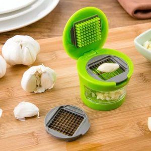 Garlic Grater Portable ABS Stainless Steel Press Chopper Slicer Hand Presser